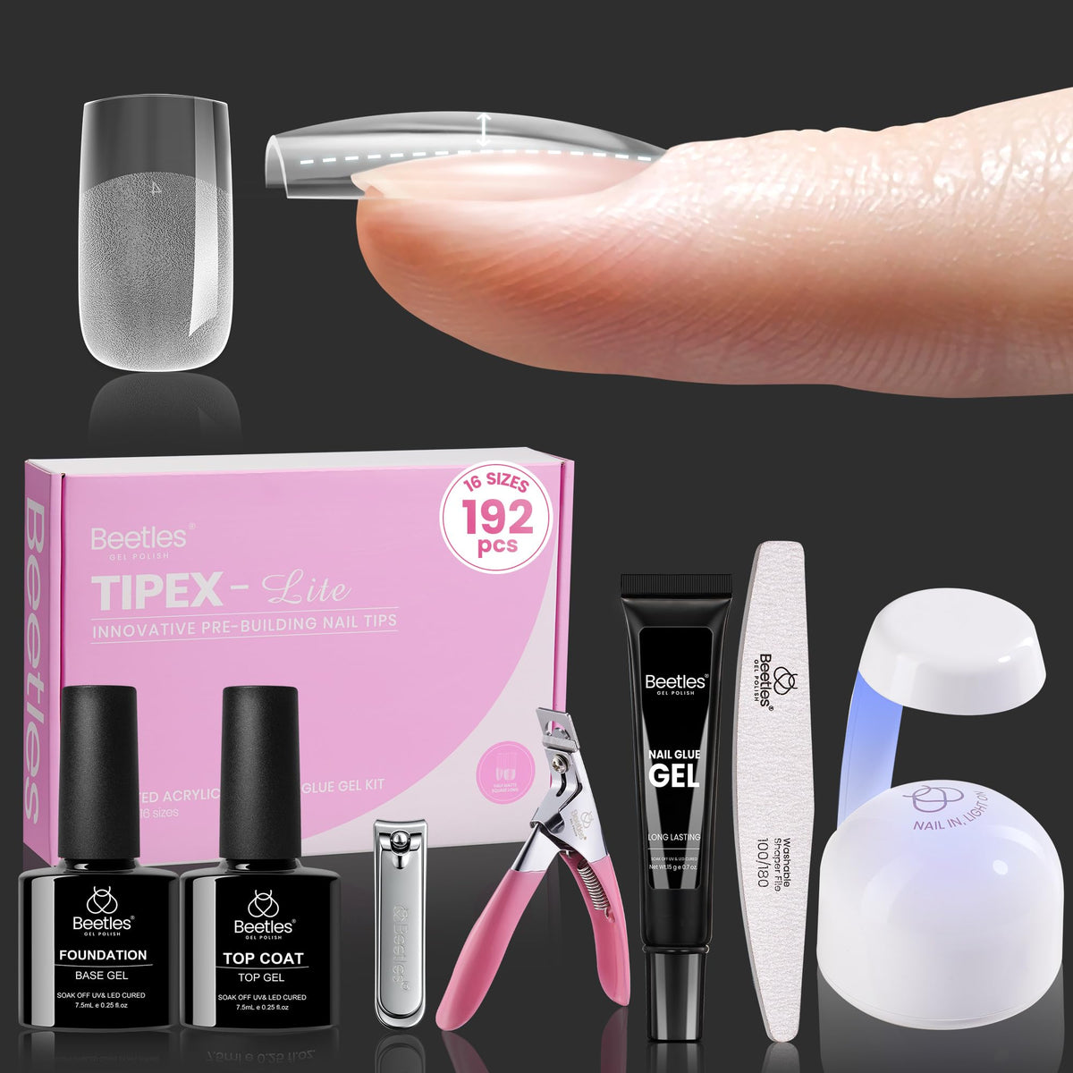 Beetles Tipex Lite kit complet d’ongles prêt à l’emploi