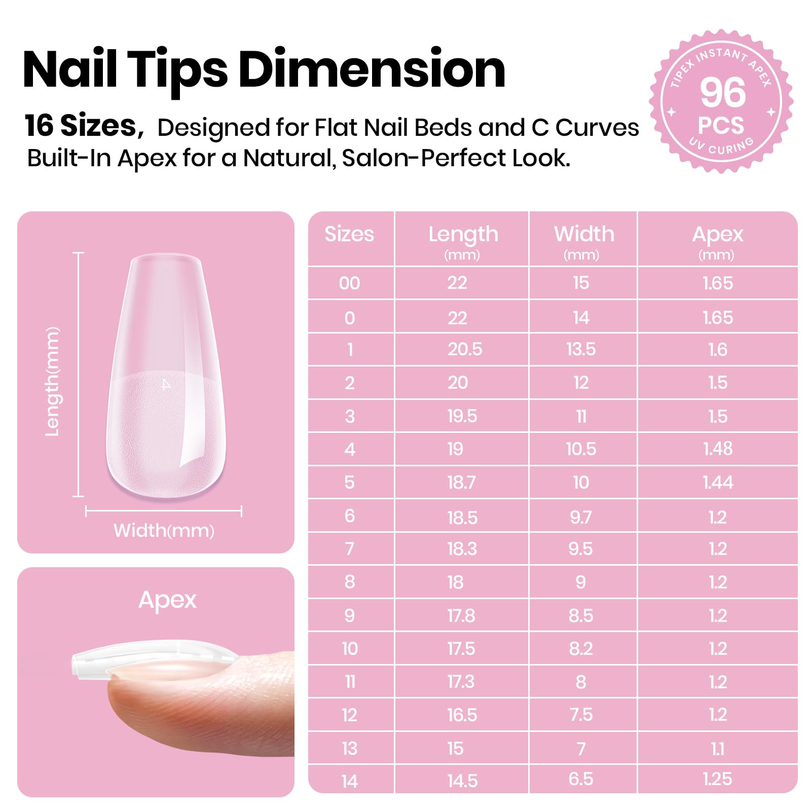 Beetles Tipex Lite – Pré-sculpté pour une structure naturelle sans gel.