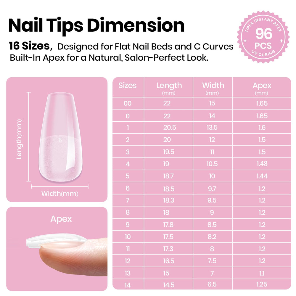 Beetles Tipex Lite – Pré-sculpté pour une structure naturelle sans gel.