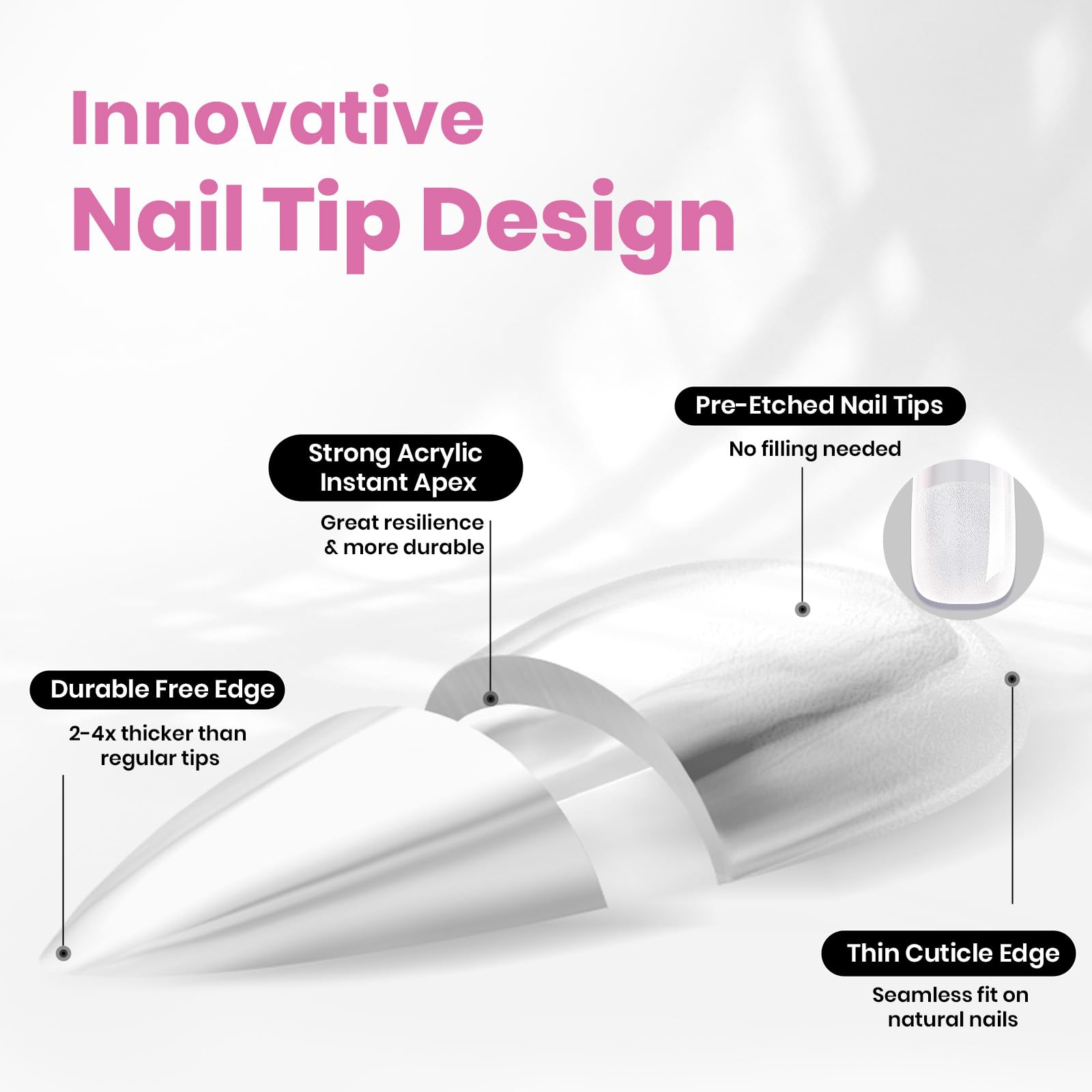 Beetles Tipex Lite, tip stiletto moyen pour un look élégant.