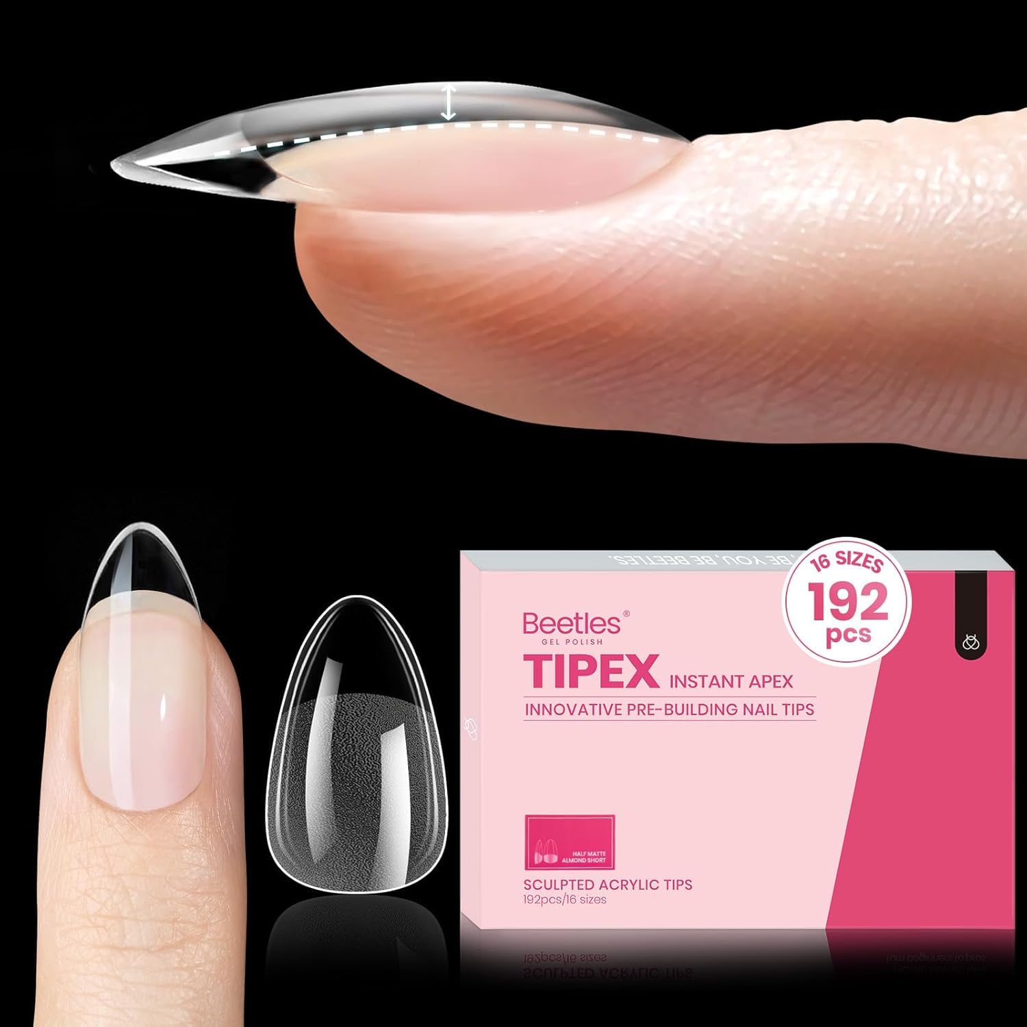 Beetles Tipex: embouts amande pour une pointe précise et durable.