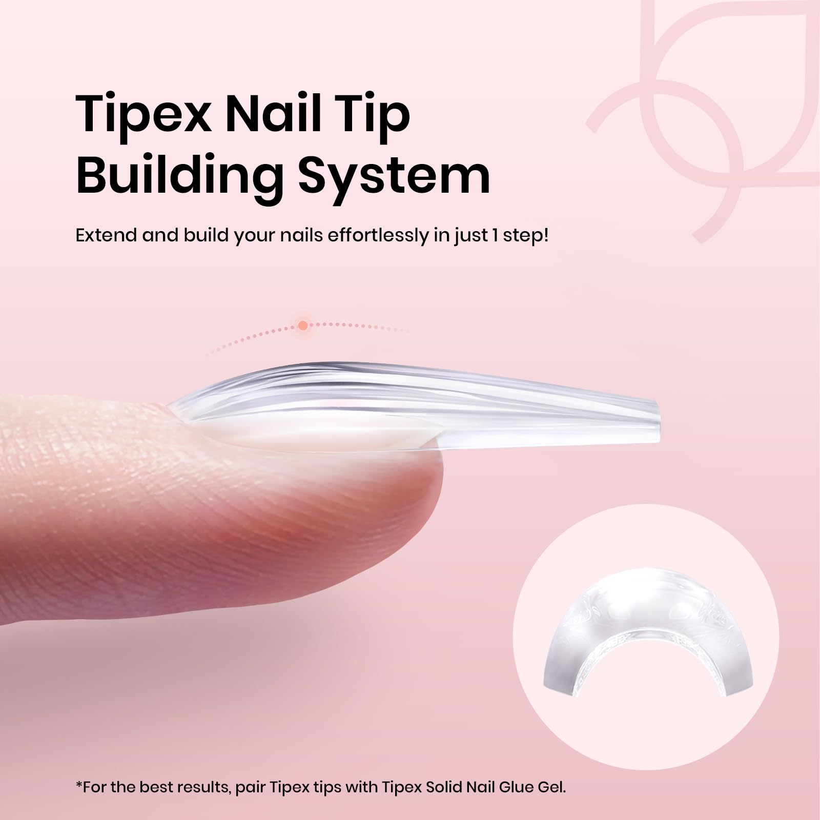 Beetles Tipex: Tips pré-sculptés accélérant l’application.