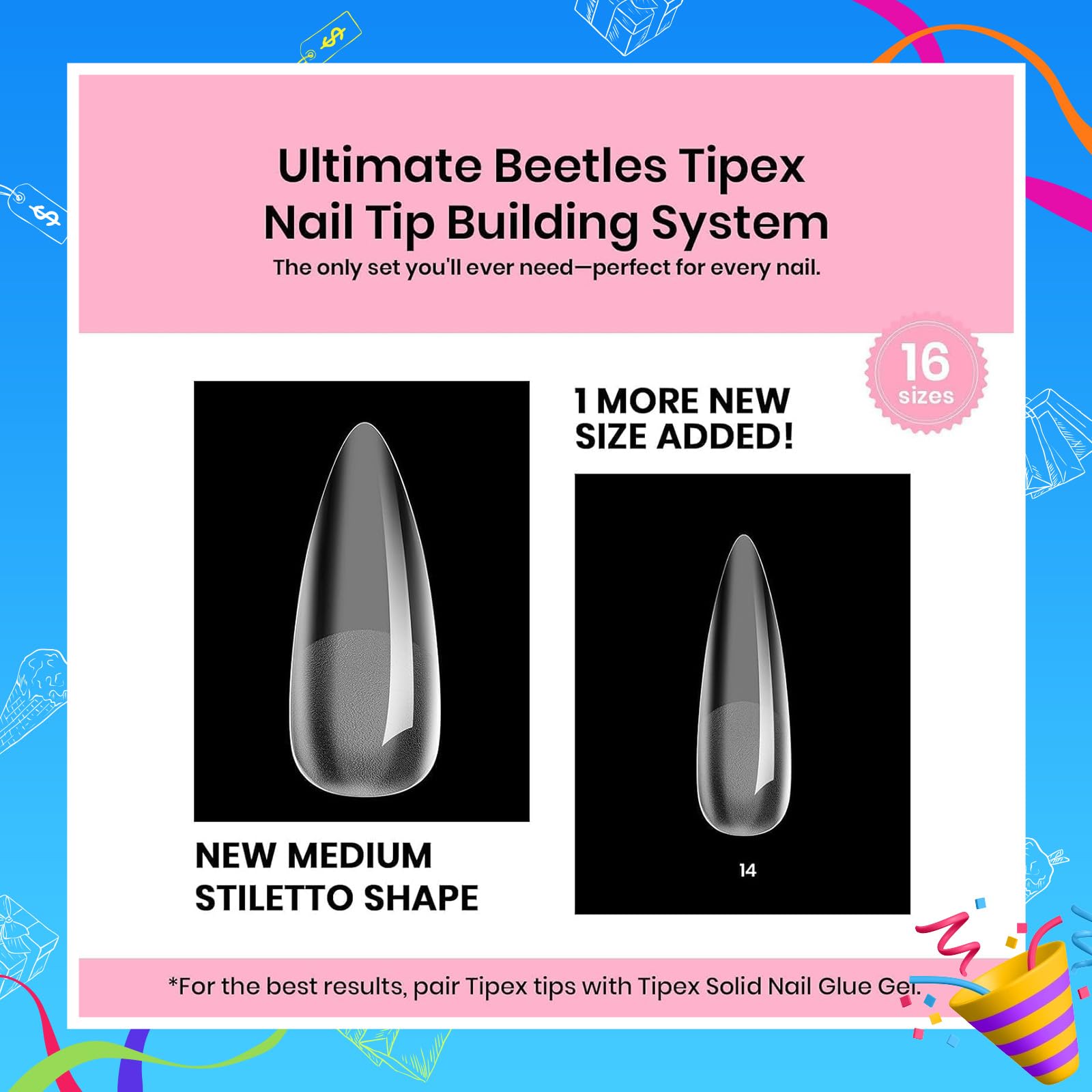 Beetles Tipex : avertissements et utilisation pour adultes uniquement.