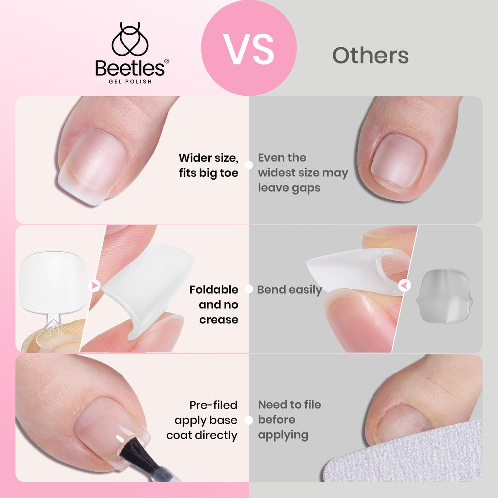 Beetles tips-d-ongles-orteil-application-facile-pret-a-coller: pose rapide et simple