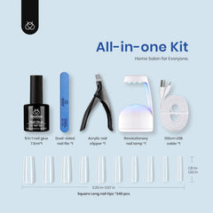 Embouts ongles Gel Beetles 240 pièces pour extensions naturelles.