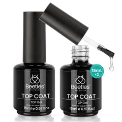 Beetles Top Coat Gel sans essuyage pour brillance durable.