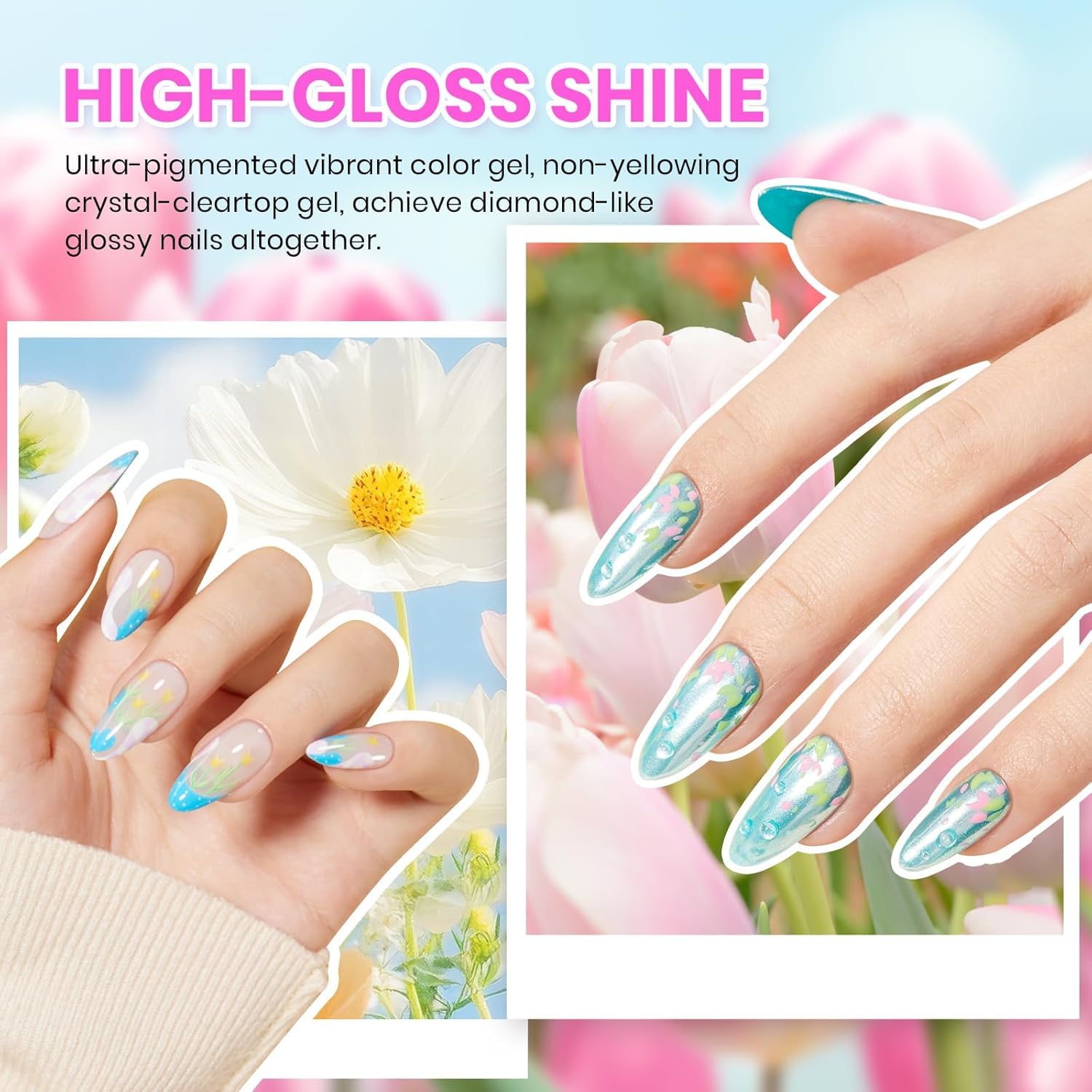 Transferts fleurs décor sur ongles Beetles pour décoration rapide