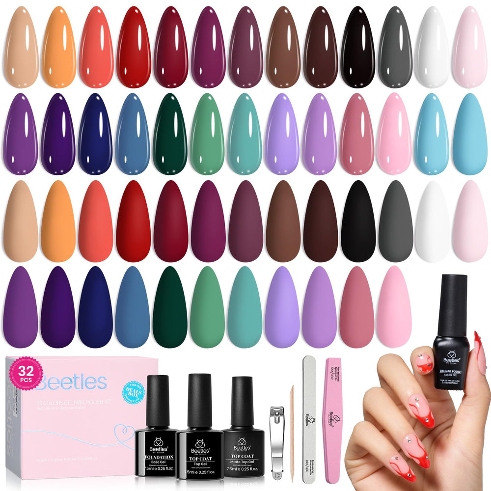 Beetles Base sans traces et vernis de finition brillant faciles à appliquer