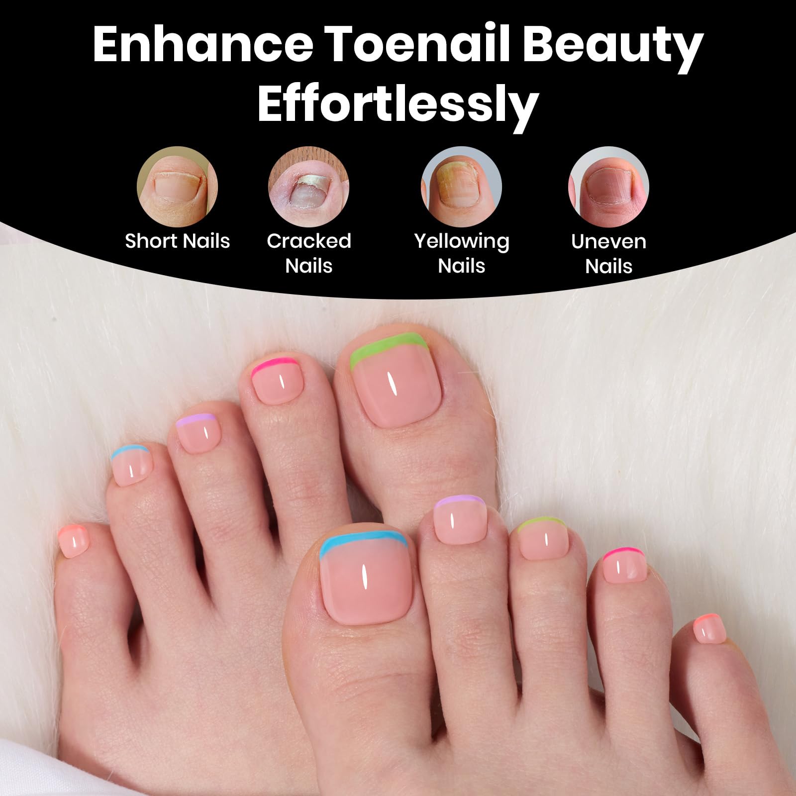 Beetles Tips d’Orteil Carré, adapté pro et domicile pour les ongles des pieds.
