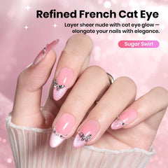 Beetles UV/LED cure rose œil-de-chat vernis durable et brillant.
