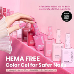 Beetles Valentines Gel Polish – rose vif, éclat élégant pour soirées.