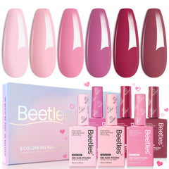 Beetles Valentines Gel Polish – rose pâle, manucure douce et durable.