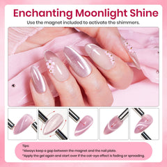 Beetles Cat Eye rose-nude : nuance douce avec effet cat eye subtil.