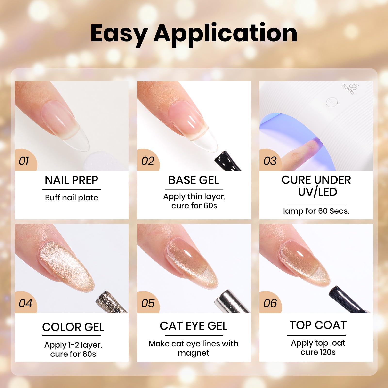 Beetles Vernis Emballage Compact – flacon élégant et pratique.