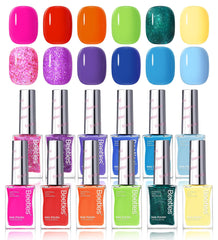 Beetles Gel Polish vernis néon arc-en-ciel pour ongles éclatants