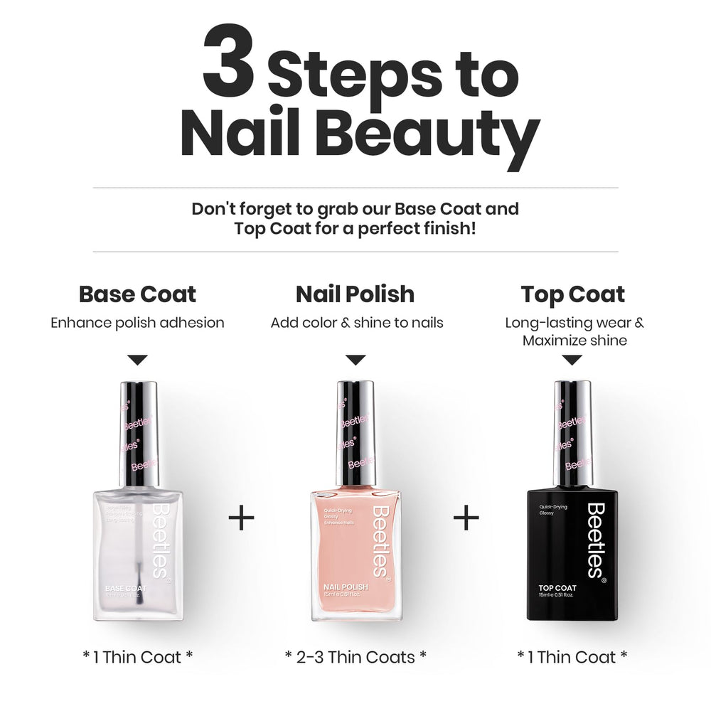 Beetles Vernis fini brillant coco-mousse – rendu salon à domicile.