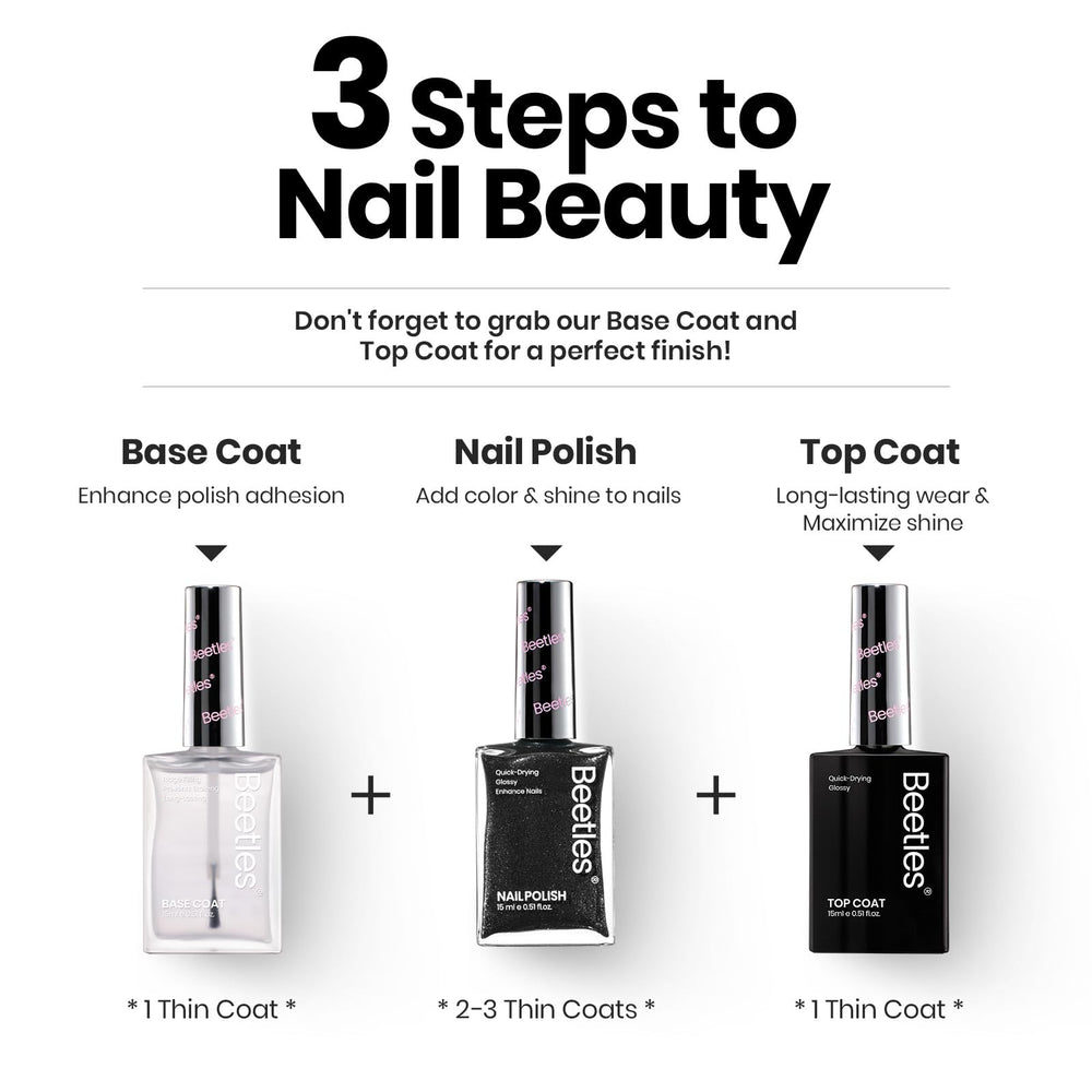 Beetles vernis à fini haut gloss, couleur riche et éclat brillant.