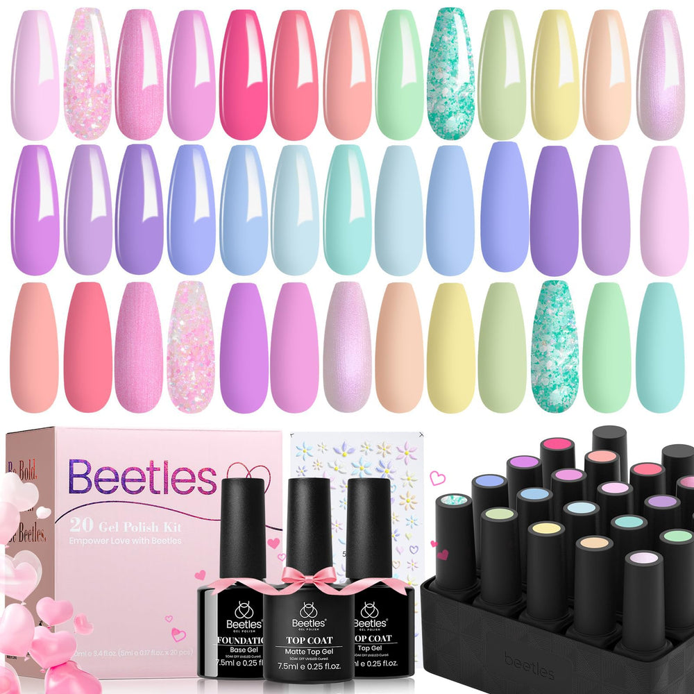 Beetles Gel Polish : palette de 20 couleurs macarons pour varier les looks