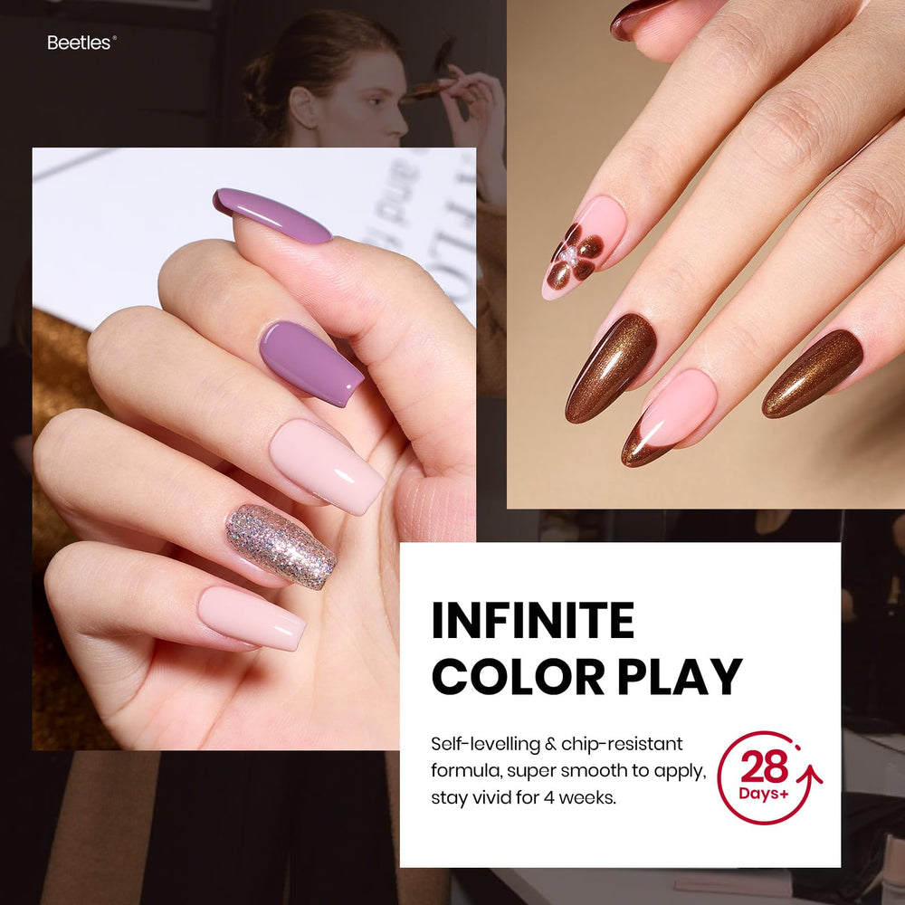 Beetles Gel Polish base et top coat ensemble pour une préparation durable et brillance.