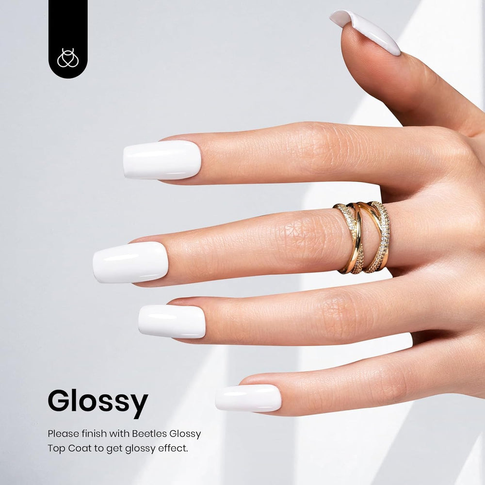 Beetles vernis gel blanc – application précise et longue tenue pour des ongles impeccables