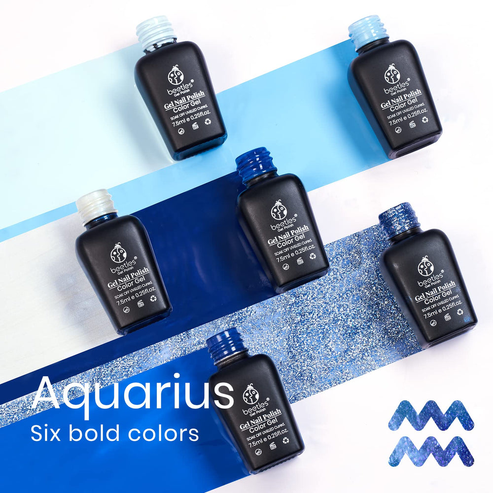 Beetles Gel Polish bleu pastel, application lisse et rapide.
