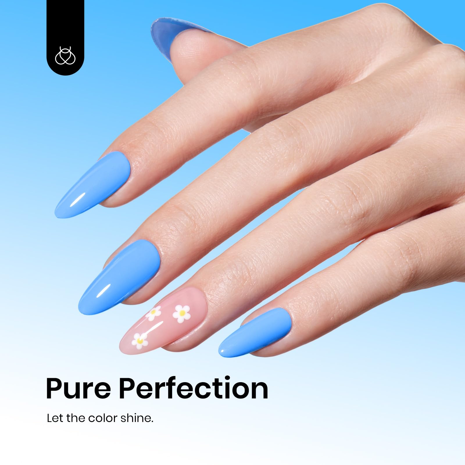Beetles Vernis Gel bleu clair – finition brillante et durable sur les ongles.