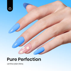 Beetles Vernis Gel bleu clair – finition brillante et durable sur les ongles.