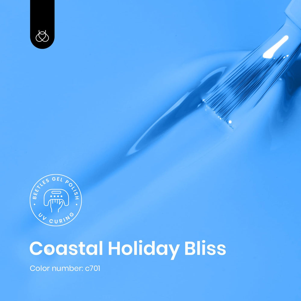 Beetles Vernis Gel bleu clair – pinceau inclus pour une application précise.