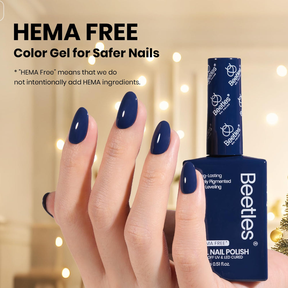 Beetles Vernis Gel bleu marine brillance surface lisse, résultat uniforme en une ou deux couches.