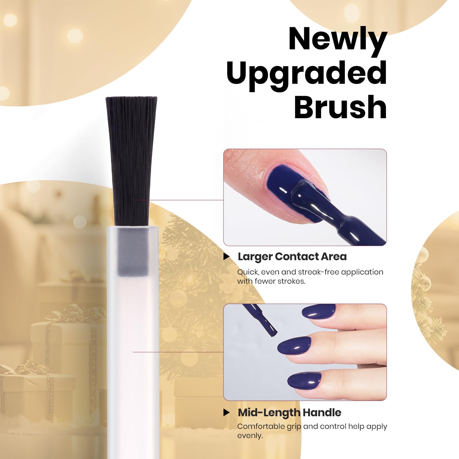 Beetles Vernis Gel bleu marine, idéal pour l'hiver apportant une touche sophistiquée.
