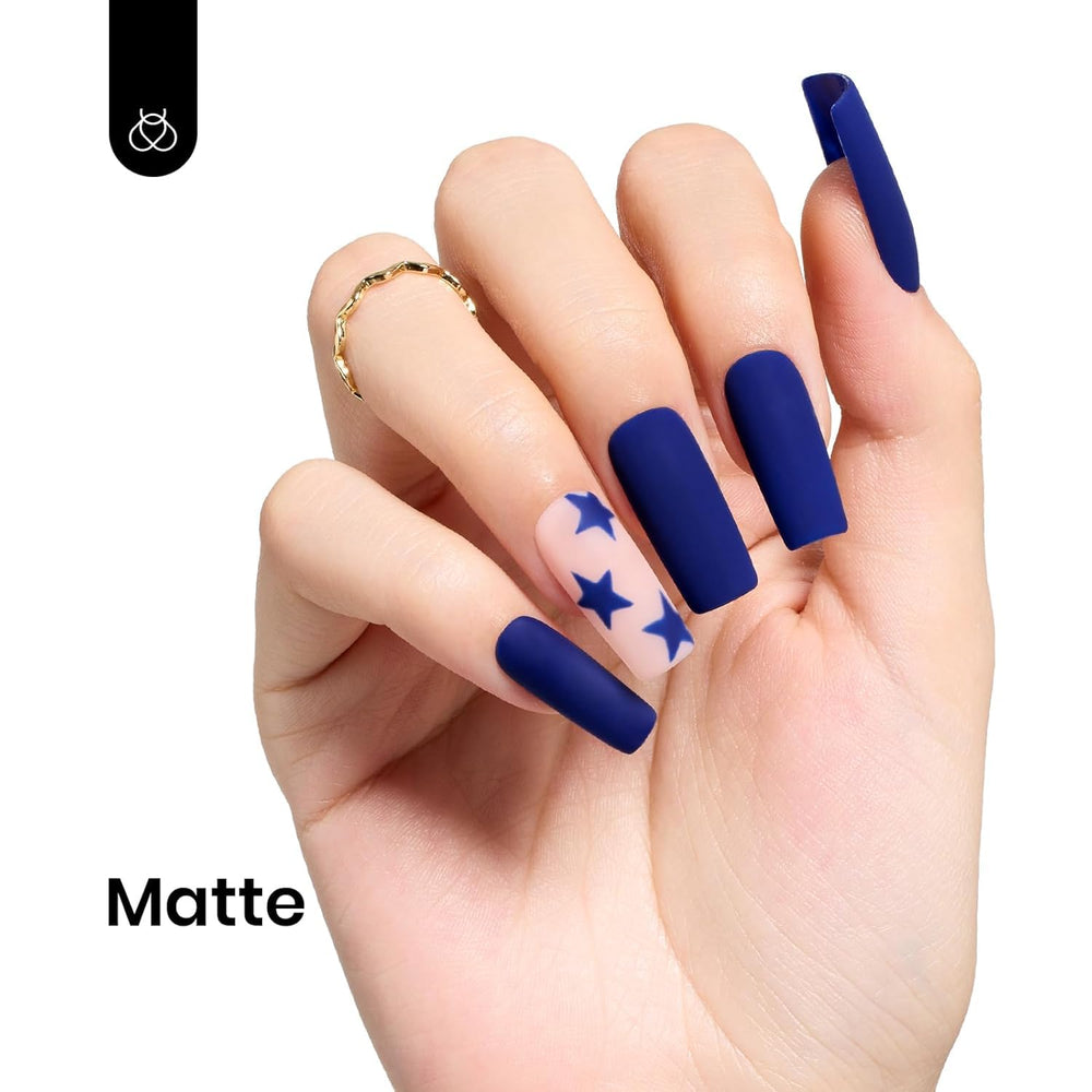 Beetles Vernis Gel Bleu Marine Océan Minuit conçu pour base et couche supérieure