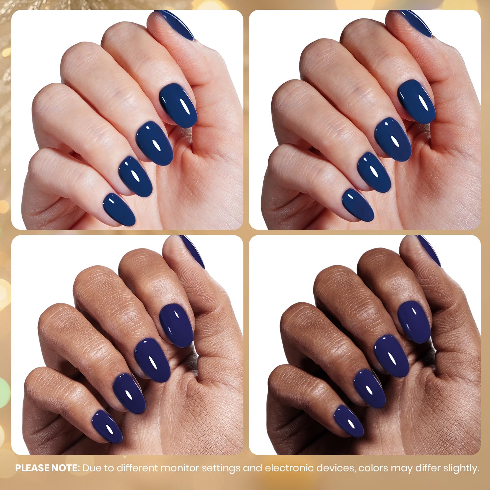 Beetles Vernis Gel bleu marine sans HEMA pour une expérience plus douce et moins irritante.