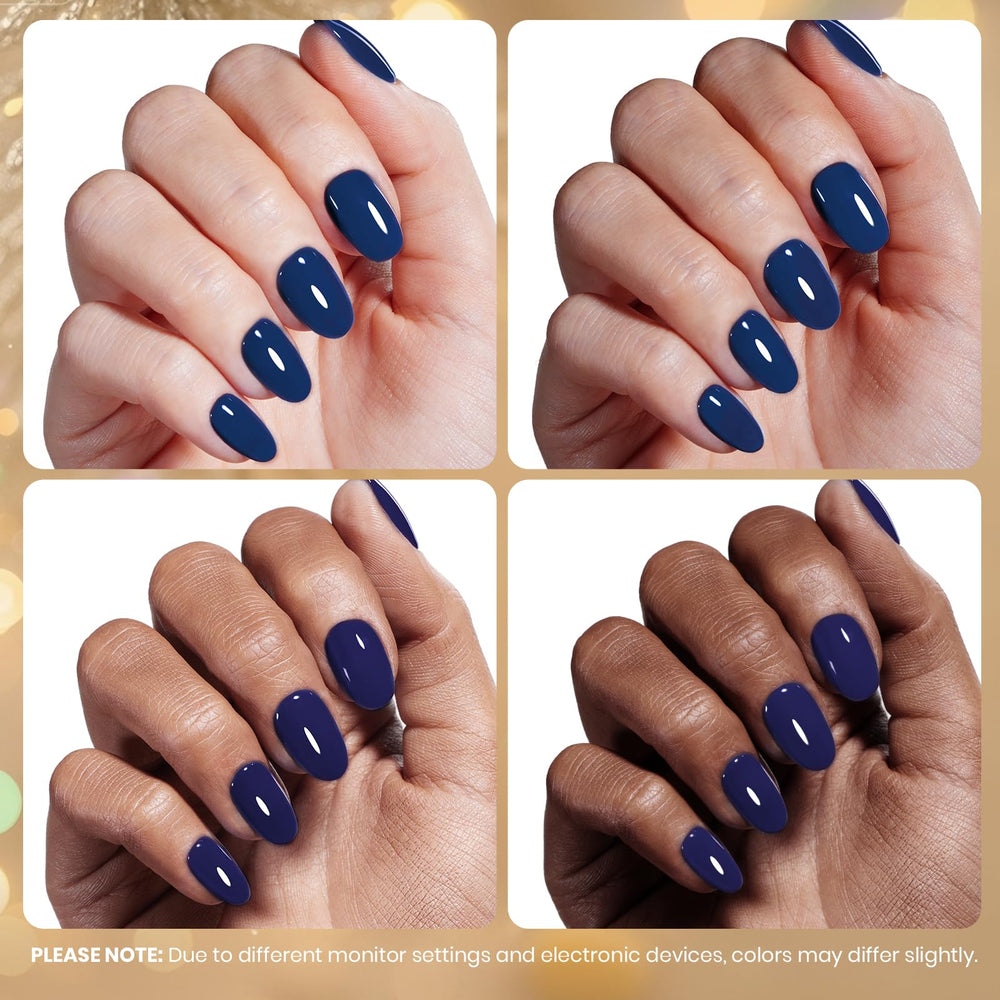 Beetles Vernis Gel bleu marine sans HEMA pour une expérience plus douce et moins irritante.