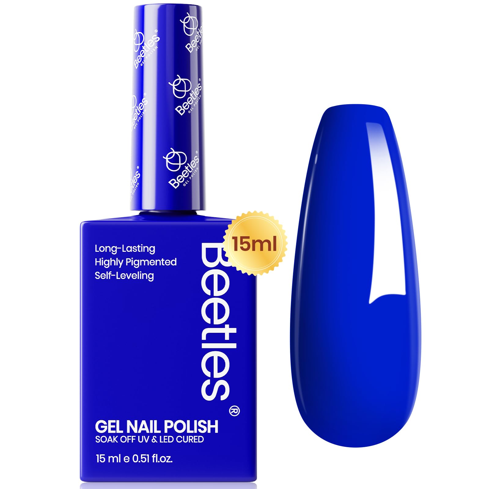 Beetles Vernis Gel Bleu usage pratique à domicile ou en salon.