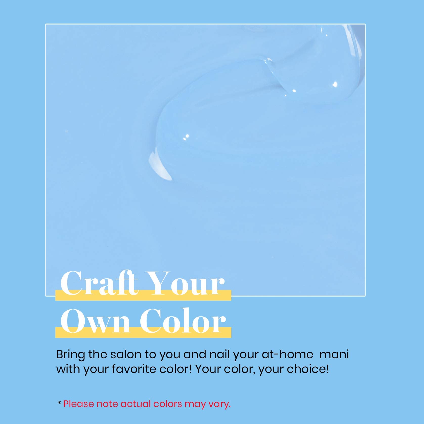 Échantillon d ongles Beetles bleu pastel – démonstration de couleur opaque