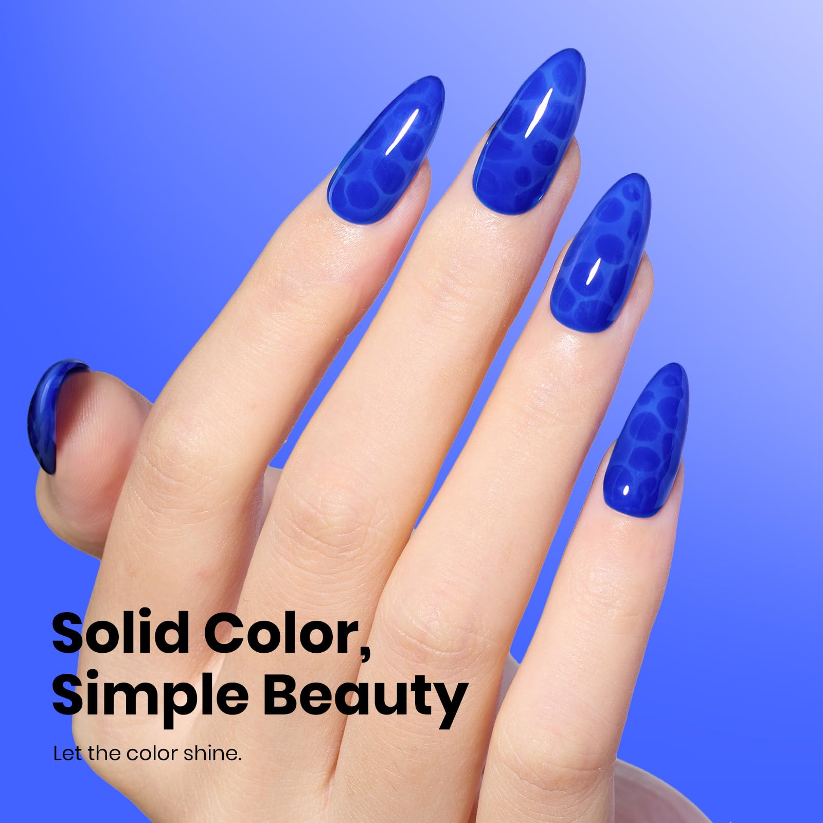 Beetles Vernis Gel bleu roi, usage facile avec base et fini séparés.