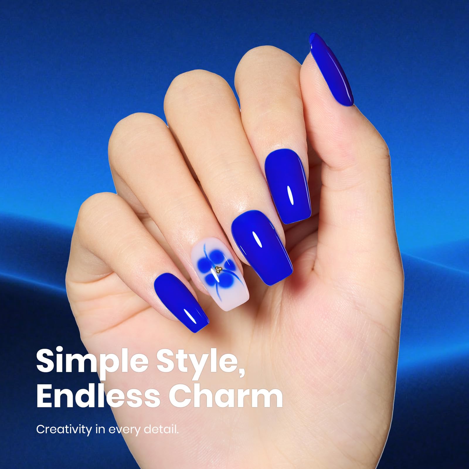 Beetles Vernis Gel bleu roi, teinte chic pour toutes les occasions.
