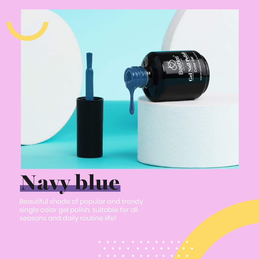 Beetles vernis gel bleu sarcelle foncé, séchage rapide sous lampe LED.