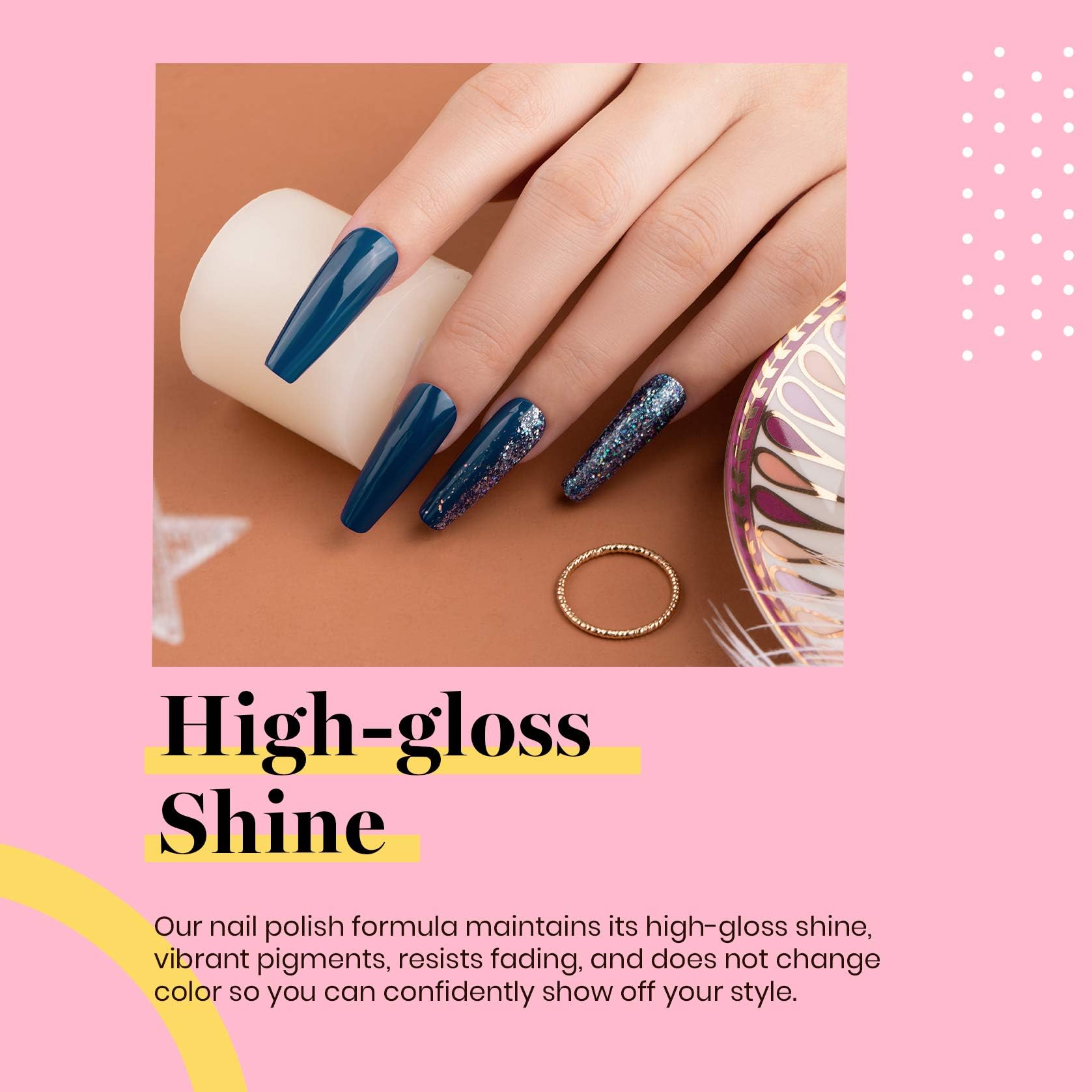 Beetles vernis gel bleu sarcelle foncé, sans toxines et cruelty-free.