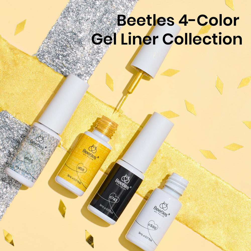 Beetles Vernis Gel Brillance Metallisee: effet miroir durable pour looks festifs.