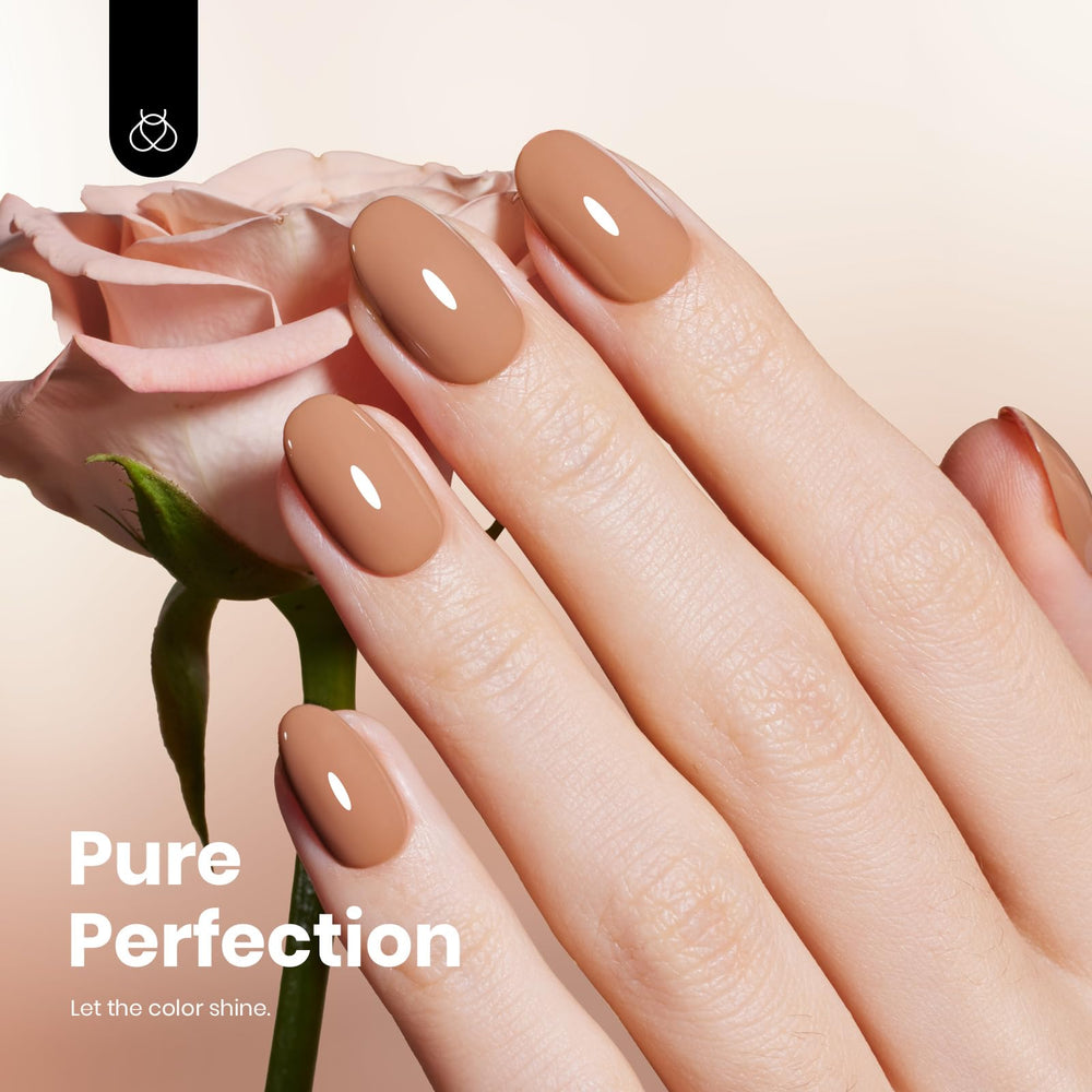 Beetles Gel Polish brun — séchage rapide sous UV/LED.