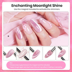 Beetles Vernis Gel œil-de-chat Rose, application lisse et longue tenue.