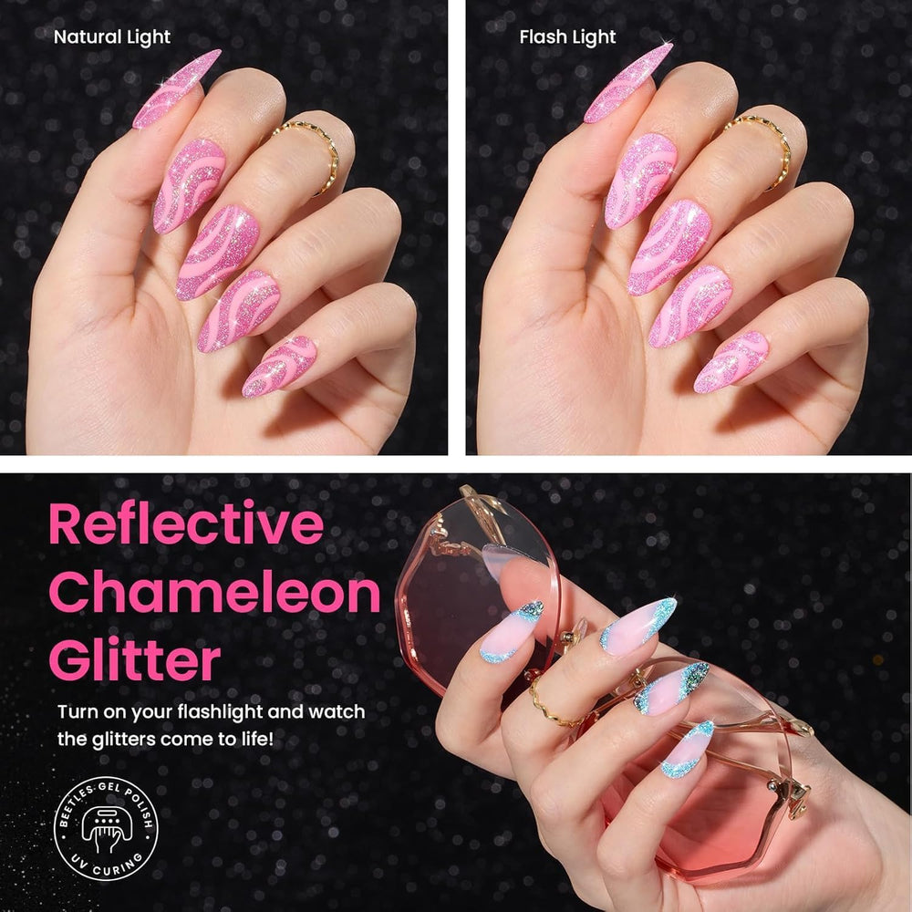 Beetles Gel Polish Chameleon ensemble 6 couleurs changeantes selon l'éclairage