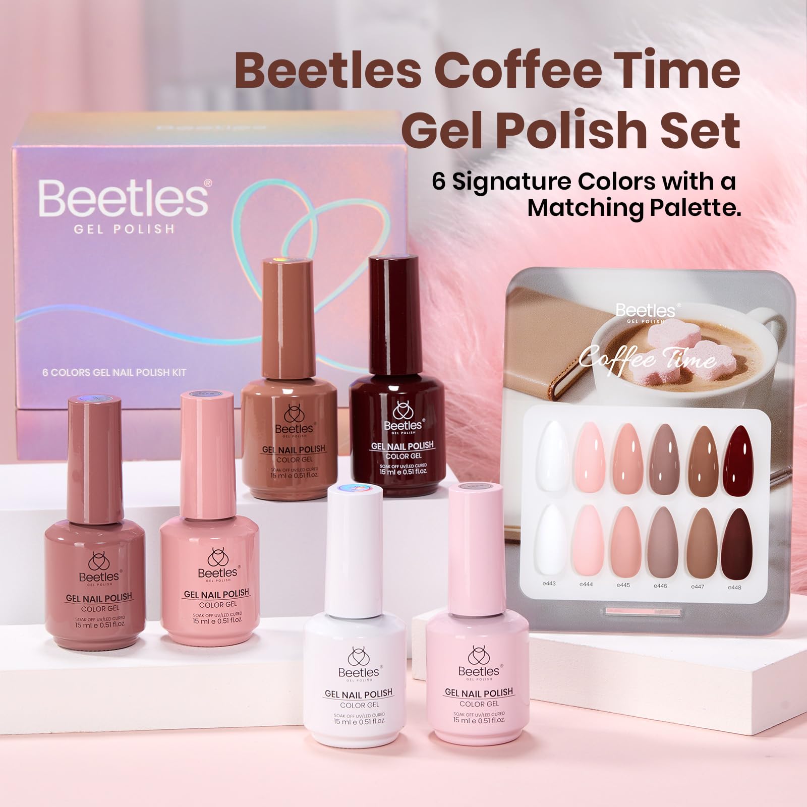 Beetles Coffee Time – palette neutres idéale pour un look moderne et polyvalent.