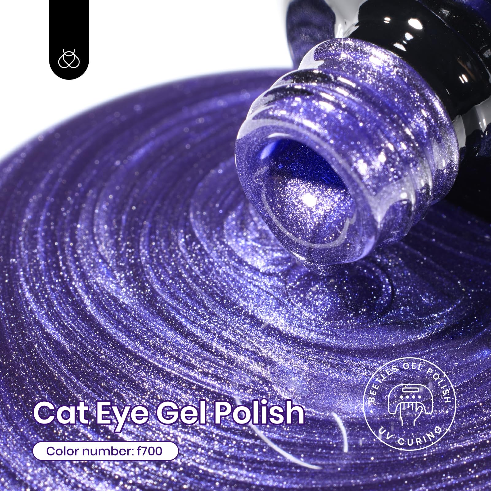 Beetles Cat Eye violet – cadeau beauté chic pour elle.