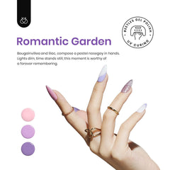 Beetles vernis gel collection Jardin romantique lilas pour un look pastel élégant.