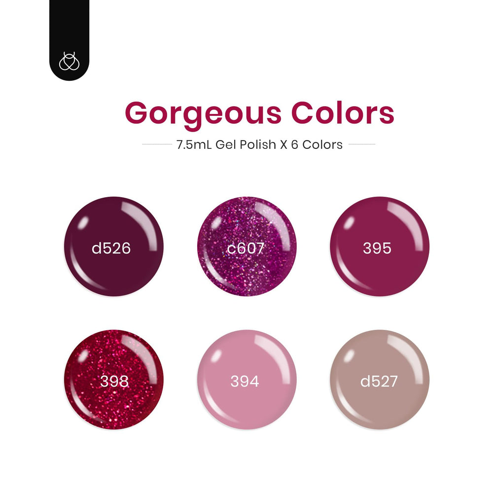Beetles vernis gel couleur merlot et paillettes pour brillance durable.