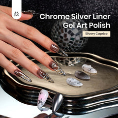 Beetles vernis gel effet miroir argent pour look brillant