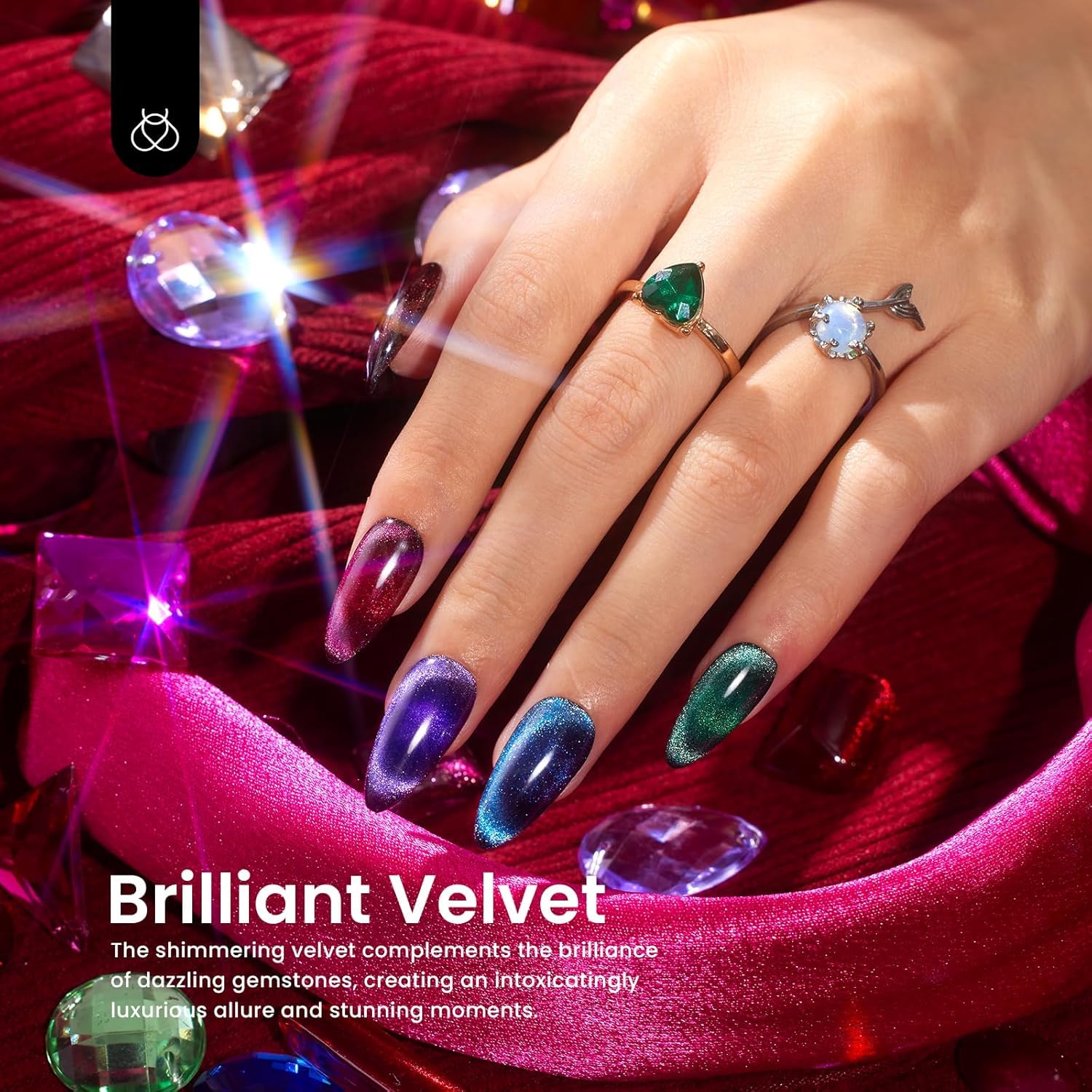 Beetles Vernis Gel Effet Œil de Chat Bourgogne pour une allure sophistiquée