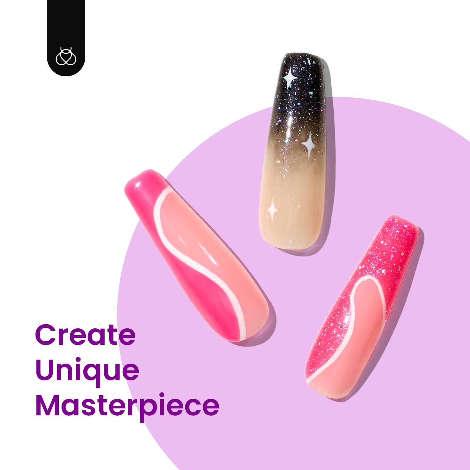 Beetles vernis gel effet tourbillon pour des motifs dynamiques sur les ongles.